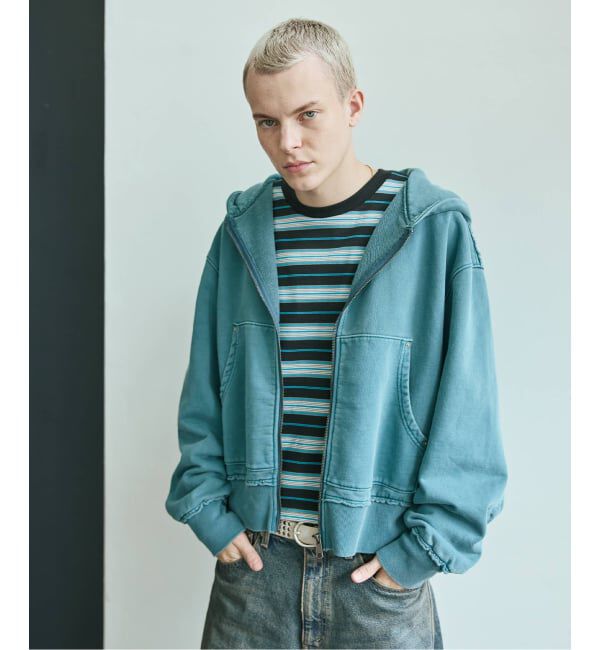 JOURNAL STANDARD「ラウンド スリーブ アシッド ジップ パーカー」|パーカー|