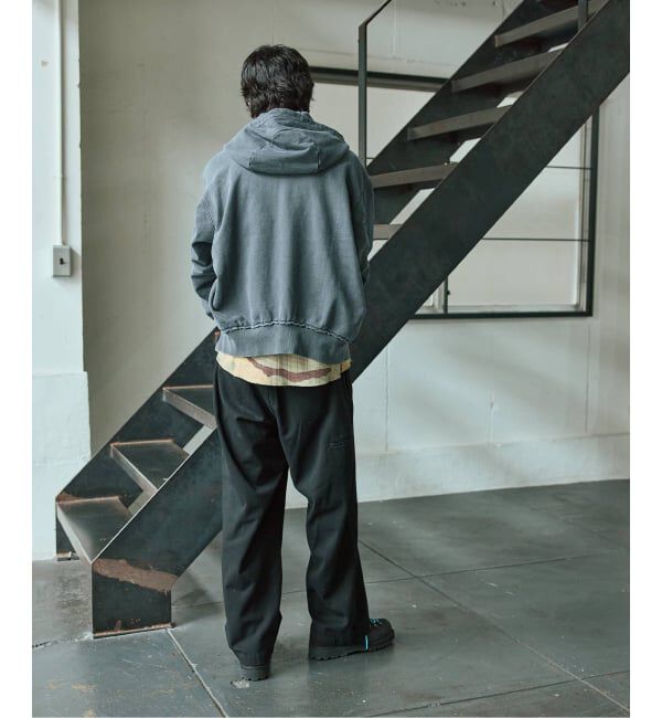 JOURNAL STANDARD「ラウンド スリーブ アシッド ジップ パーカー」|パーカー|