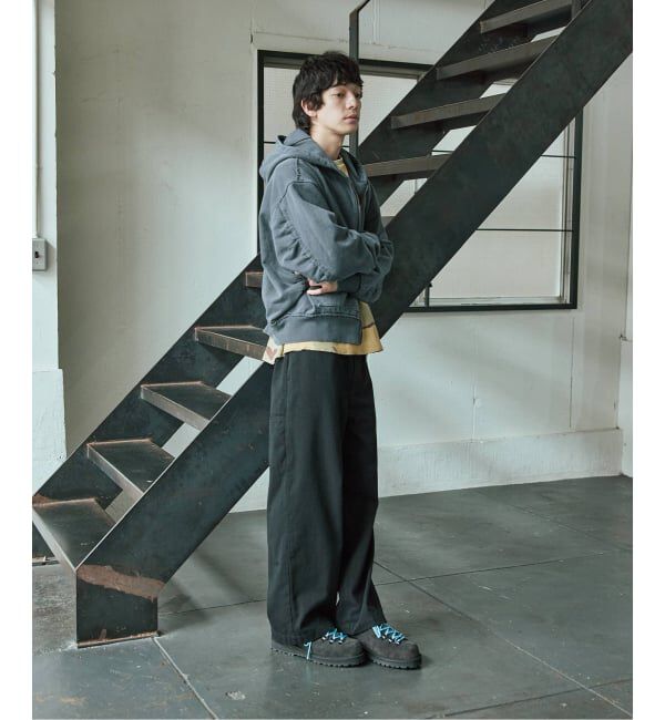 JOURNAL STANDARD「ラウンド スリーブ アシッド ジップ パーカー」|パーカー|