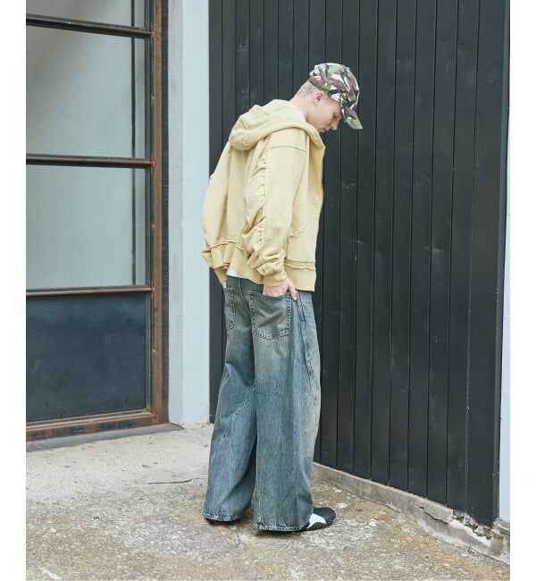 JOURNAL STANDARD「ラウンド スリーブ アシッド ジップ パーカー」|パーカー|