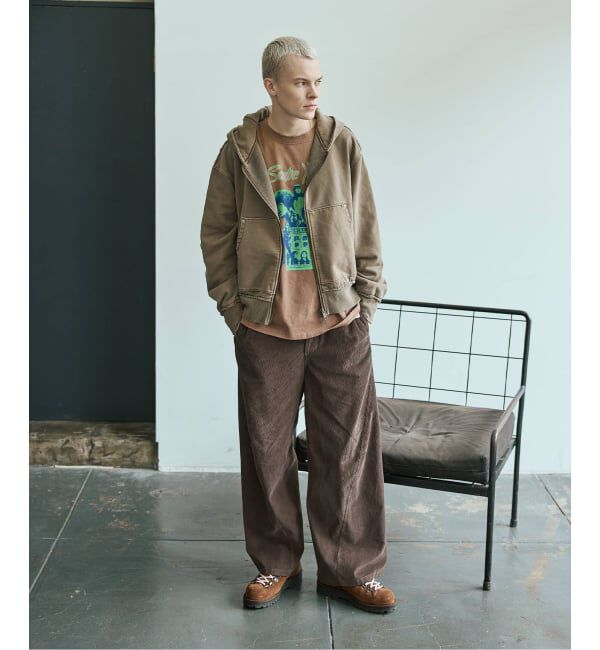 JOURNAL STANDARD「ラウンド スリーブ アシッド ジップ パーカー」|パーカー|