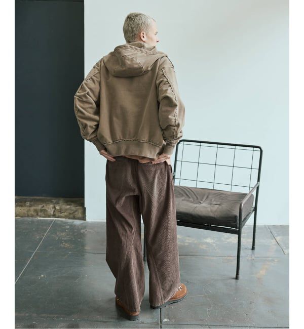 JOURNAL STANDARD「ラウンド スリーブ アシッド ジップ パーカー」|パーカー|