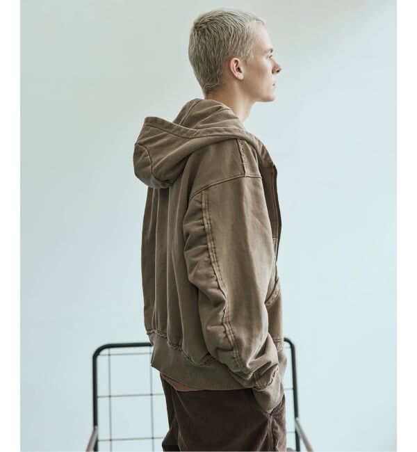 JOURNAL STANDARD「ラウンド スリーブ アシッド ジップ パーカー」|パーカー|