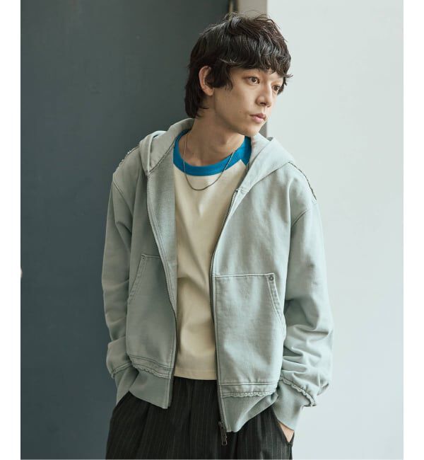 JOURNAL STANDARD「ラウンド スリーブ アシッド ジップ パーカー」|パーカー|