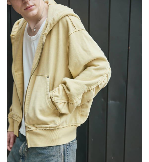 JOURNAL STANDARD「ラウンド スリーブ アシッド ジップ パーカー」|パーカー|