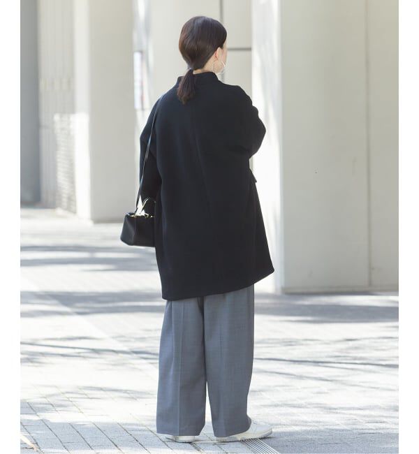 journal standard L'essage「《追加》SUPER140S/GIOLICA コクーンコート」|ノーカラーコート|