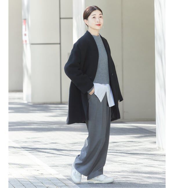 journal standard L'essage「《追加》SUPER140S/GIOLICA コクーンコート」|ノーカラーコート|