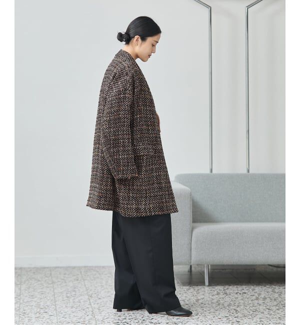 journal standard L'essage「《追加》SUPER140S/GIOLICA コクーンコート」|ノーカラーコート|