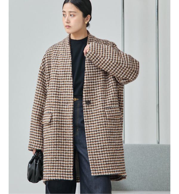 journal standard L'essage「《追加》SUPER140S/GIOLICA コクーンコート」|ノーカラーコート|