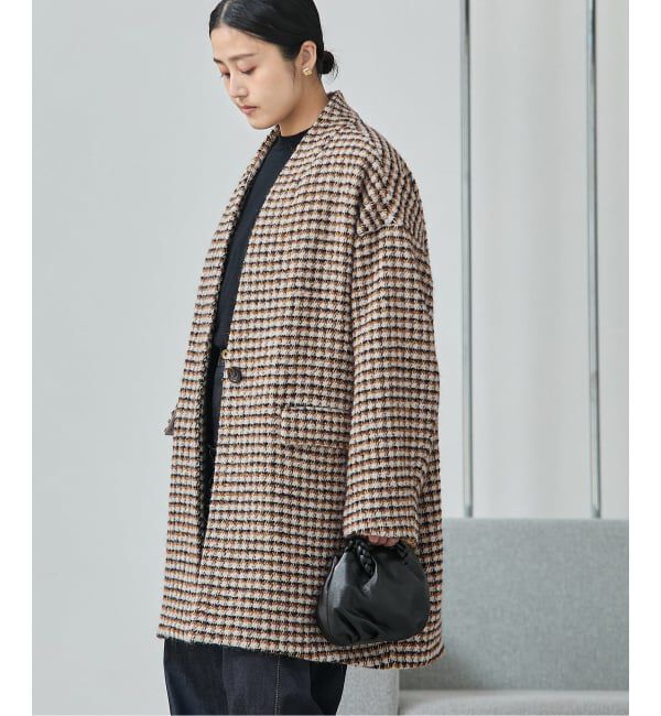 journal standard L'essage「《追加》SUPER140S/GIOLICA コクーンコート」|ノーカラーコート|