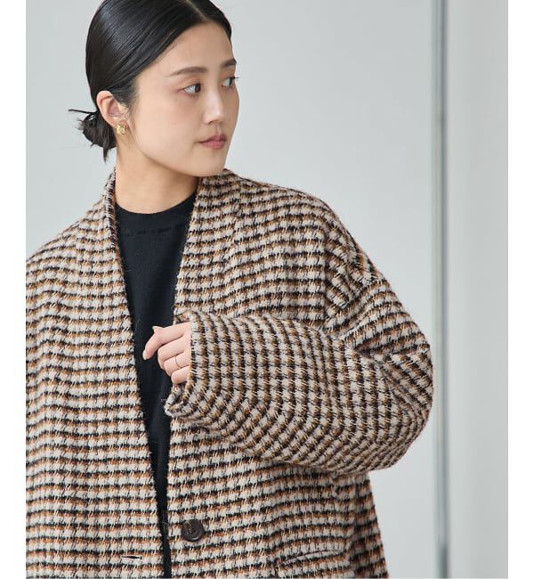 journal standard L'essage「《追加》SUPER140S/GIOLICA コクーンコート」|ノーカラーコート|