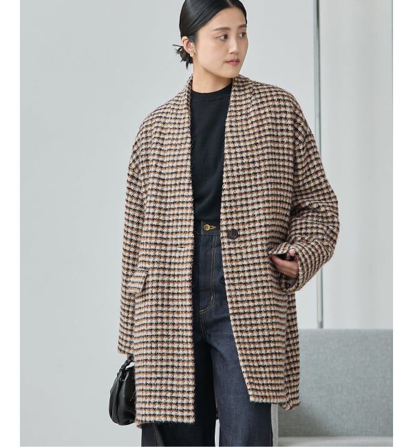 journal standard L'essage「《追加》SUPER140S/GIOLICA コクーンコート」|ノーカラーコート|