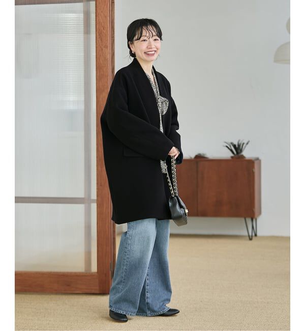 journal standard L'essage「《追加》SUPER140S/GIOLICA コクーンコート」|ノーカラーコート|