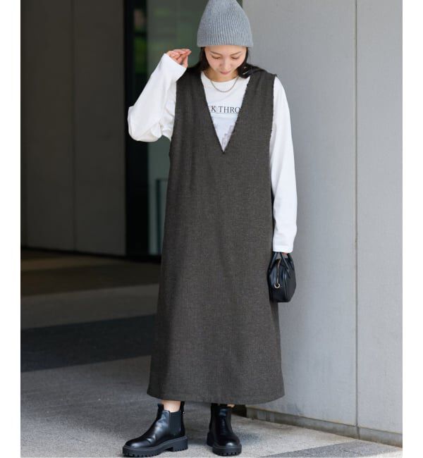 JOURNAL STANDARD relume「ヘリンボンジャンパースカート」|ワンピース|グレー