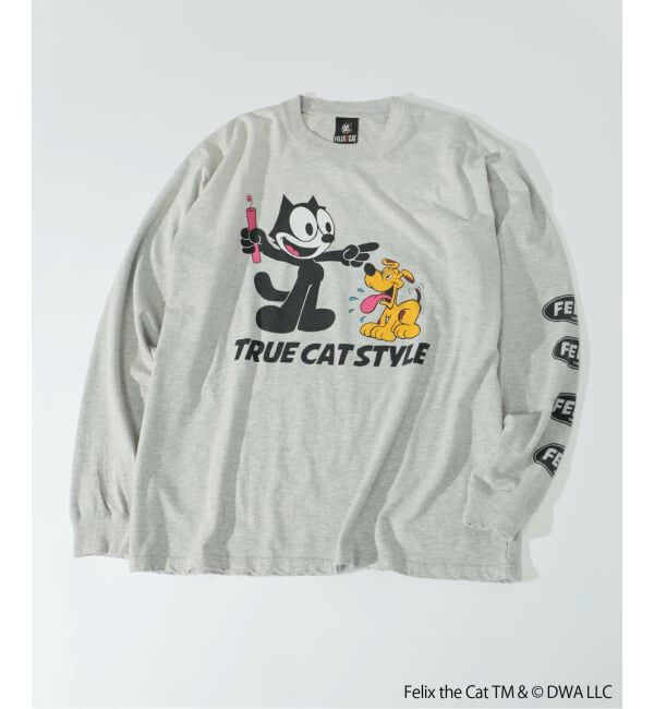 JOURNAL STANDARD relume「フィリックス・ザ・キャット &times; relume プリント ロング Tシャツ」|Tシャツ・カットソー|グレー