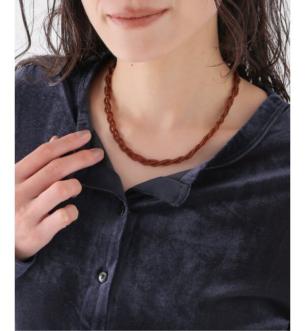 JOURNAL STANDARD relume「RELUME 3レンガラスビーズネックレス」|ネックレス|