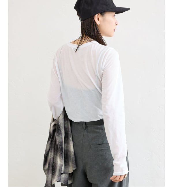 JOURNAL STANDARD「クルーネックコンパクトシアーロングT」|Tシャツ・カットソー|