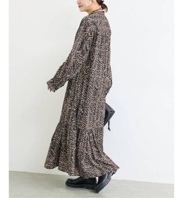 JOURNAL STANDARD「《WEB限定追加》ランダムヘリンボーンプリントワンピース」|ワンピース|