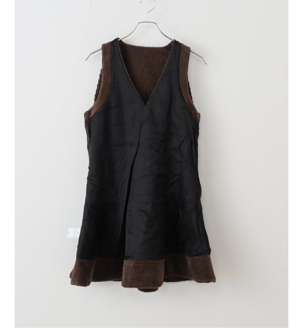 journal standard L'essage「【GANNI/ガニー】 Seersucker Corduroy V-neck Mini Dr」|ワンピース|