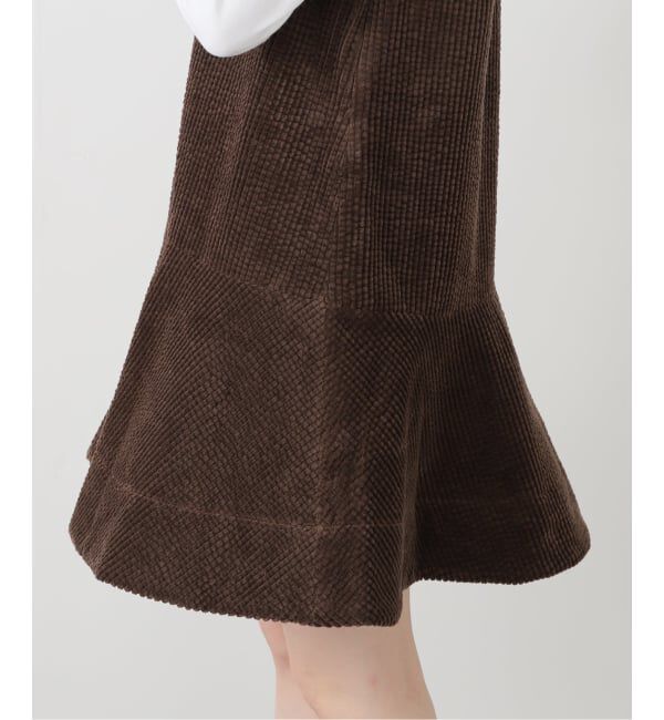 journal standard L'essage「【GANNI/ガニー】 Seersucker Corduroy V-neck Mini Dr」|ワンピース|