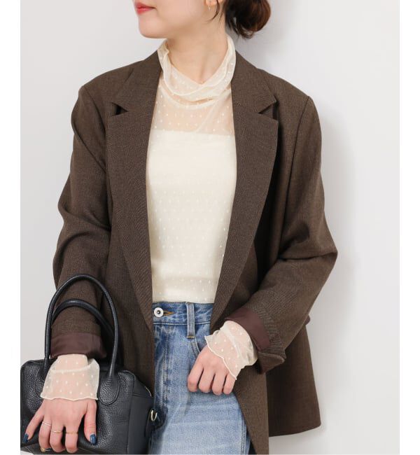 JOURNAL STANDARD relume「《追加》チュールドットハイネック」|Tシャツ・カットソー|ナチュラル