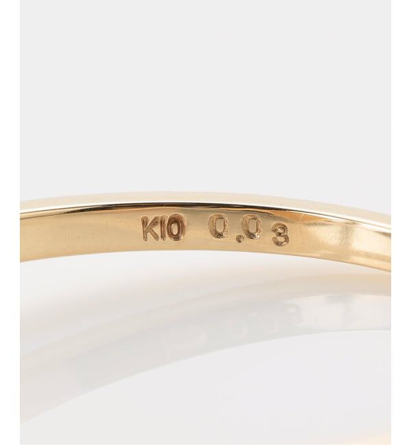 Lilas by Spick&Span「ラインテクスチャーアローダイヤパヴェリング K10」|リング|