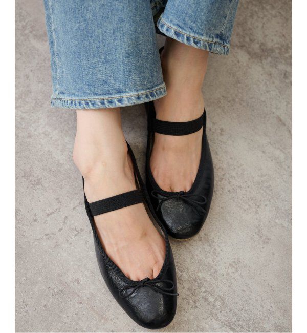 FRAMeWORK「PORSELLI/ポルセリ 別注ゴムストラップバレエシューズ」|バレエシューズ|