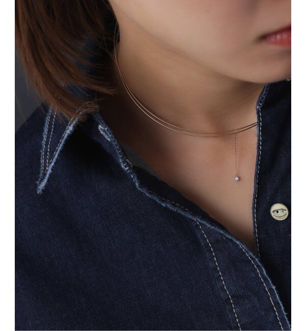 Lilas by Spick&Span「ホールダイヤ1ピースチェーンチョーカー0.16ct K10」|ネックレス|