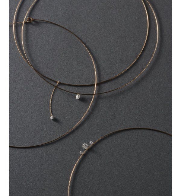 Lilas by Spick&Span「ホールダイヤ1ピースチェーンチョーカー0.16ct K10」|ネックレス|