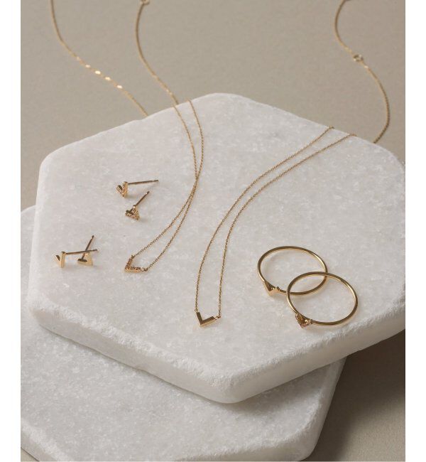 Lilas by Spick&Span「《WEB限定》Vラインリング K10」|リング|