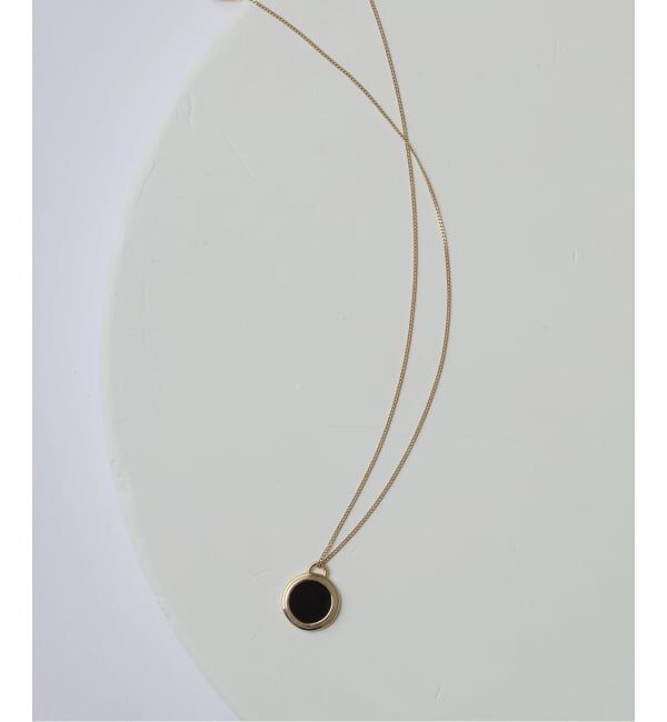 Lilas by Spick&Span「《WEB限定》スライスオニキスサークルネックレス K10」|ネックレス|