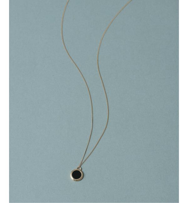 Lilas by Spick&Span「《WEB限定》スライスオニキスサークルネックレス K10」|ネックレス|