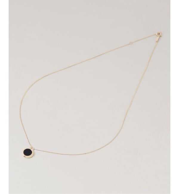 Lilas by Spick&Span「《WEB限定》スライスオニキスサークルネックレス K10」|ネックレス|