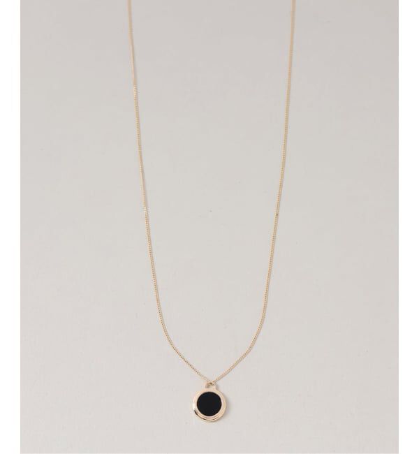 Lilas by Spick&Span「《WEB限定》スライスオニキスサークルネックレス K10」|ネックレス|