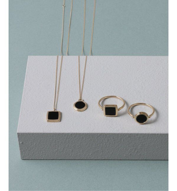 Lilas by Spick&Span「《WEB限定》スライスオニキスサークルリング K10」|リング|