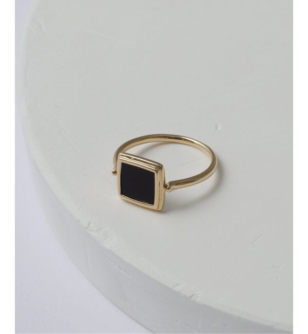 Lilas by Spick&Span「《WEB限定》スライスオニキススクエアリング K10」|リング|