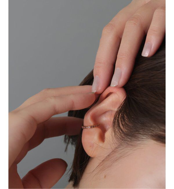 Spick and Span「《WEB限定》【SAMH by LILAS】イヤーカフロードライトガーネットSV(片耳)」|イヤーカフ|ゴールド