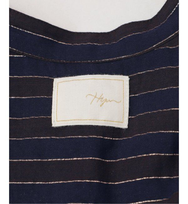 Spick and Span「HYU ストライプギャザーシャツワンピース」|ワンピース|