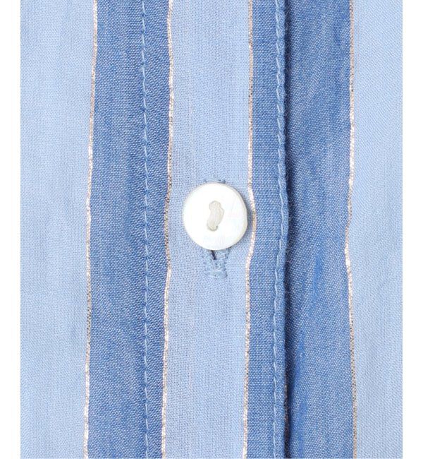 Spick and Span「HYU ストライプギャザーシャツワンピース」|ワンピース|