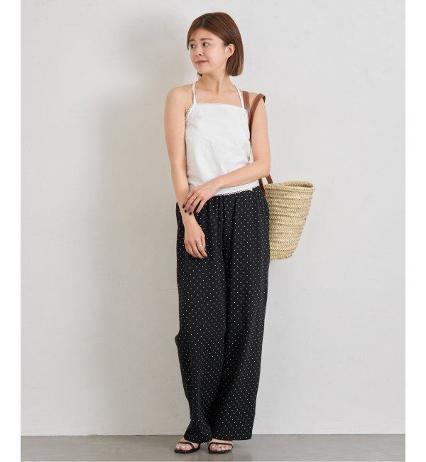 U by SPICK&SPAN「《追加》プリント天竺ストレートパンツ」|その他|