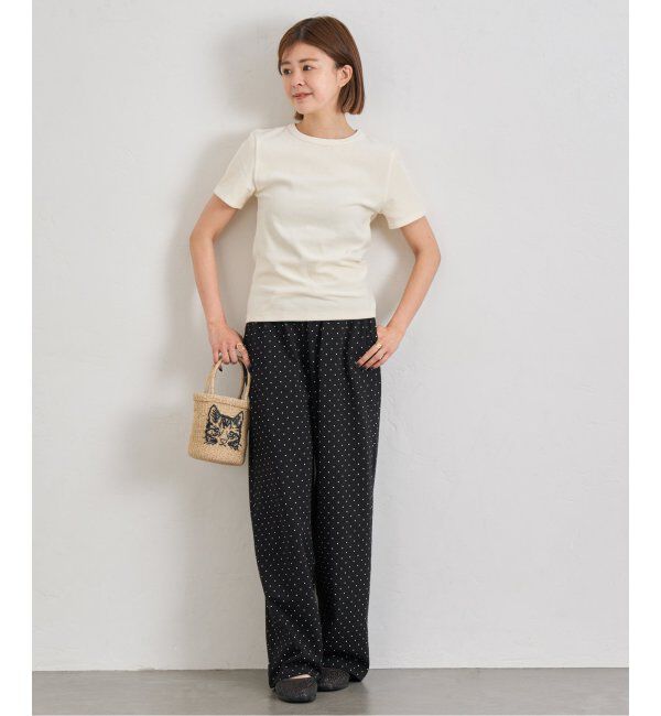 U by SPICK&SPAN「《追加》プリント天竺ストレートパンツ」|その他|