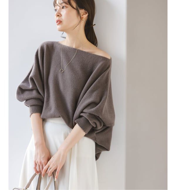 NOBLE「《WEB・一部店舗限定追加2》ファインウールドルマンプルオーバー」|ニット・セーター|