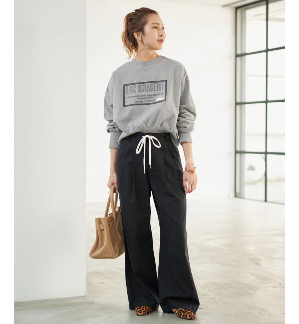 Spick and Span「La Hutte / ラ ユット 別注クロップスウェット*」|スウェット・ジャージ|