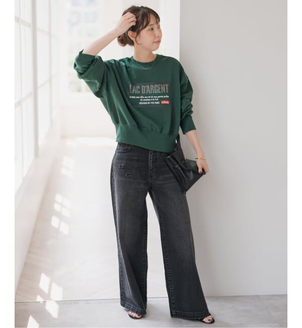 Spick and Span「La Hutte / ラ ユット 別注クロップスウェット*」|スウェット・ジャージ|