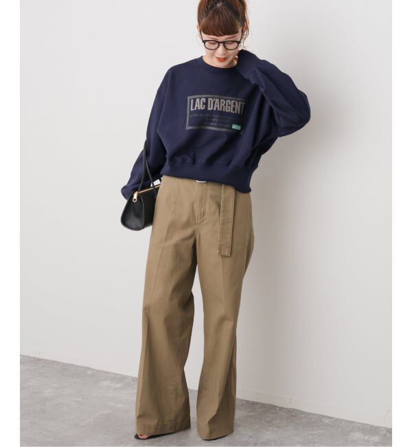 Spick and Span「La Hutte / ラ ユット 別注クロップスウェット*」|スウェット・ジャージ|