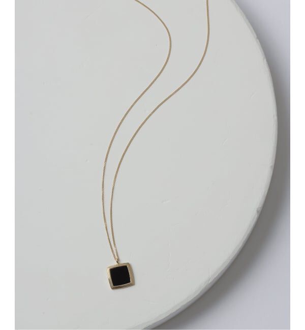 Lilas by Spick&Span「スライスオニキススクエアネックレス K10」|ネックレス|