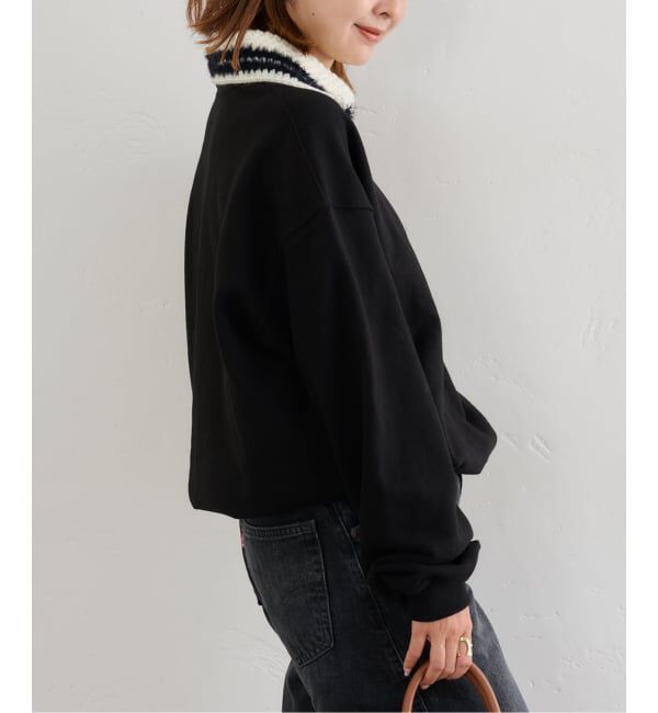 U by SPICK&SPAN「KIJUN/キジュン Crochet Collar Half Zip-Up Pullover」|スウェット・ジャージ|