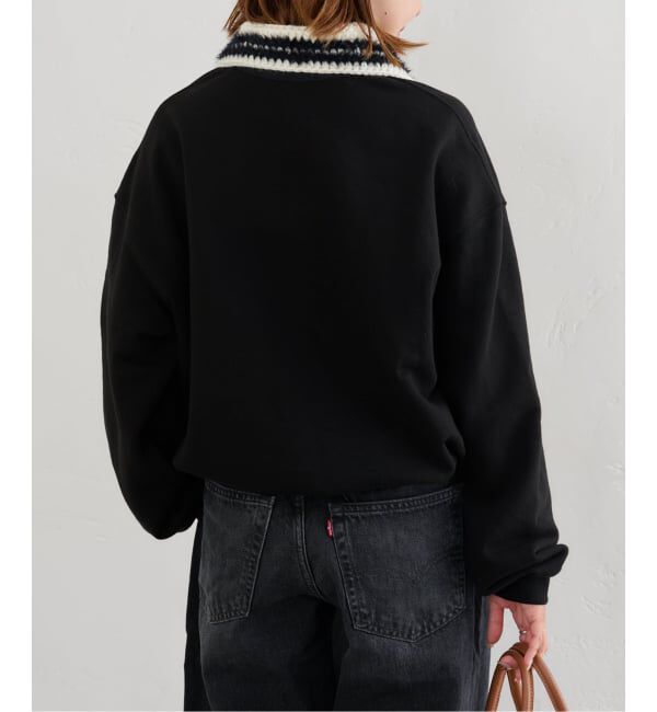 U by SPICK&SPAN「KIJUN/キジュン Crochet Collar Half Zip-Up Pullover」|スウェット・ジャージ|