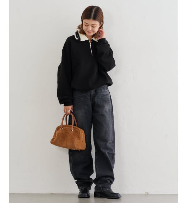 U by SPICK&SPAN「KIJUN/キジュン Crochet Collar Half Zip-Up Pullover」|スウェット・ジャージ|