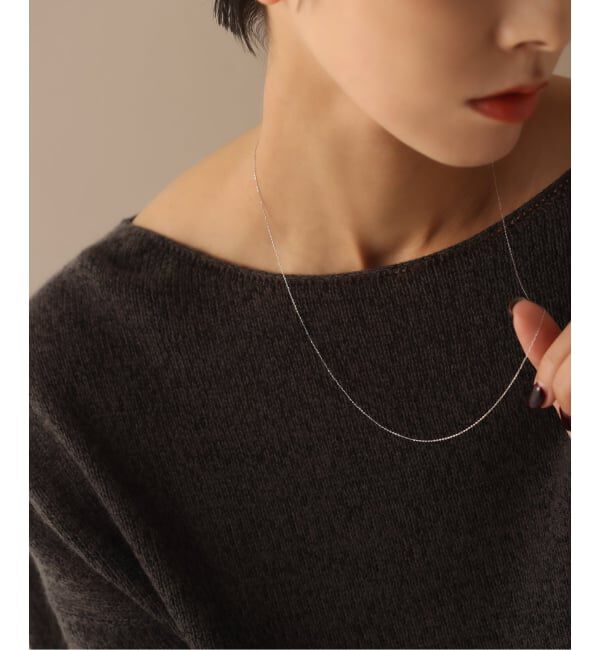 Lilas by Spick&Span「《WEB限定》シャインカットアズキチェーンネックレス 50cm WG K10」|ネックレス|